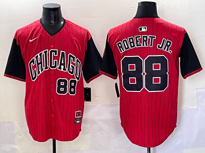 Men 2025 Chicago White Sox #88 Robert jr Red Joint Name Nike MLB Jersey style 93